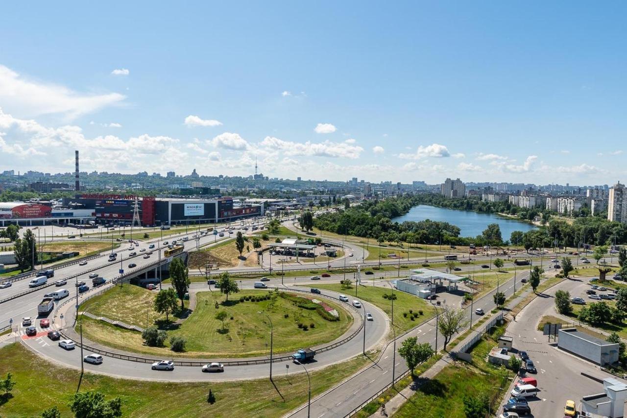 Fashionable Panoramic Apartments Dnieper. Obolon Kiev Exterior foto